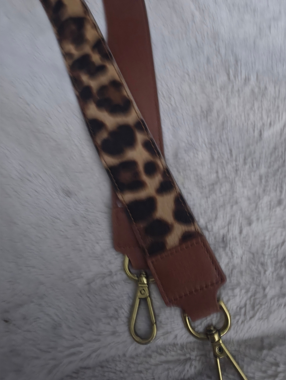Portland Leather Co. Adjustable  Crossbody/Shoulder Strap Leopard Print